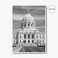 St Paul Black and White Fine Art Photo Print, State Capitol, Minnesota Poster
