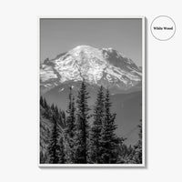 Washington State Black and White Fine Art Photo Print, Mount Rainier National Park Poster