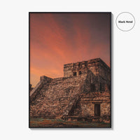 Tulum Mexico Fine Art Photo Print, El Castillo Mayan Ruins, Riviera Maya Wall Poster