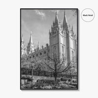 Salt Lake City Black and White Fine Art Photo Print, Utah Poster