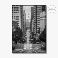 San Francisco Skyline Black and White Fine Art Photo Print, Bay Bridge, California Poster