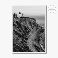 Rancho Palos Verdes Black and White Fine Art Photo Print, Point Vicente Lighthouse Poster