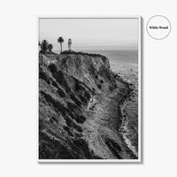 Rancho Palos Verdes Black and White Fine Art Photo Print, Point Vicente Lighthouse Poster