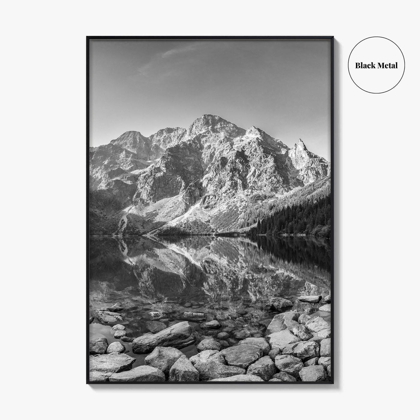 Tatra National Park Black and White Fine Art Photo Print, Morskie Oko, Poland, Zakopane
