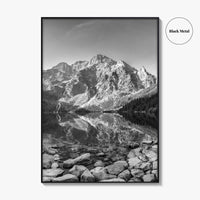 Tatra National Park Black and White Fine Art Photo Print, Morskie Oko, Poland, Zakopane