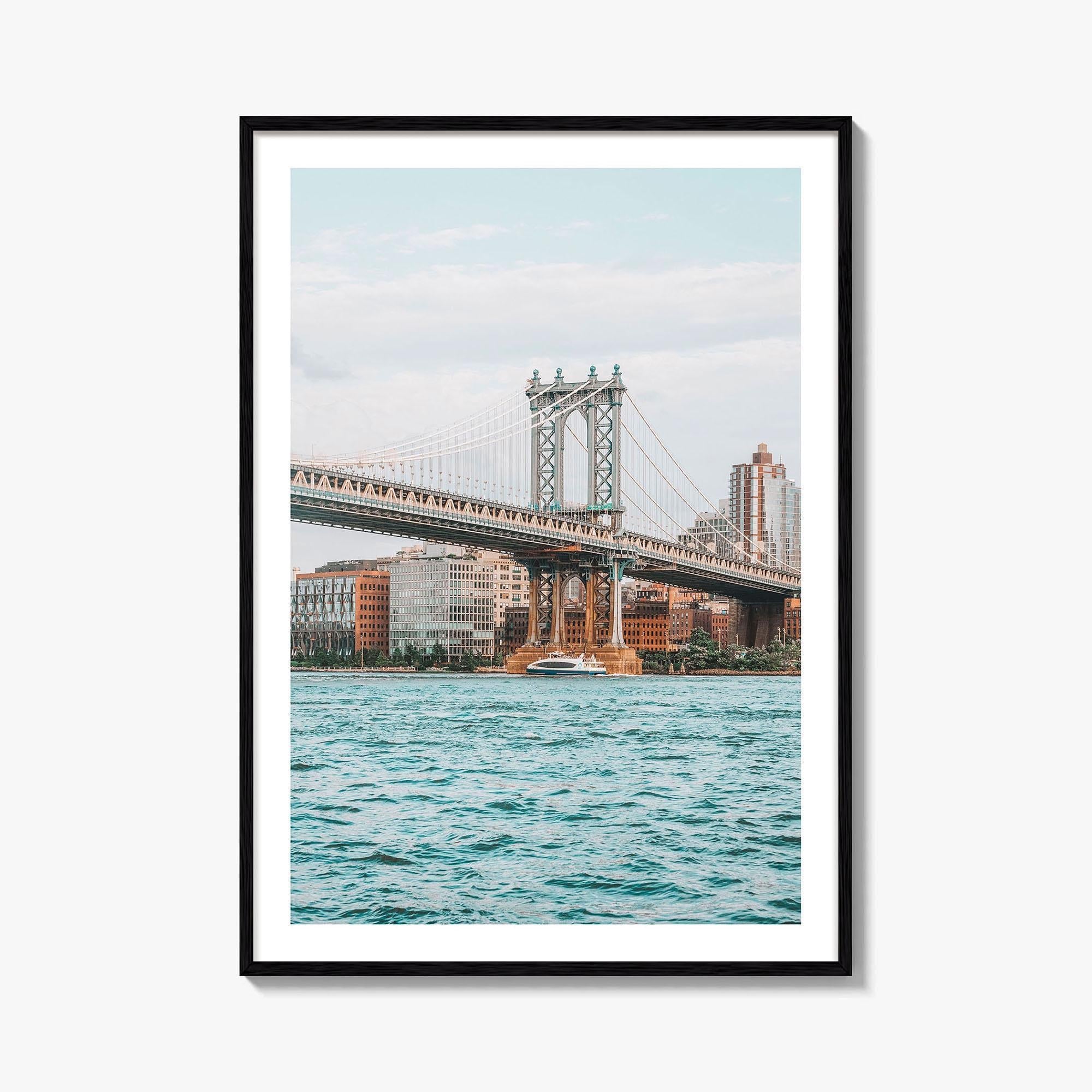 Manhattan Bridge Fine Art Photo Print, New York City NYC, East River Poster