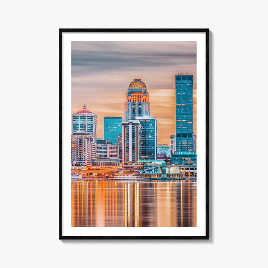 Louisville Skyline Fine Art Photo Print, Wall Poster, Kentucky, USA, Ohio River