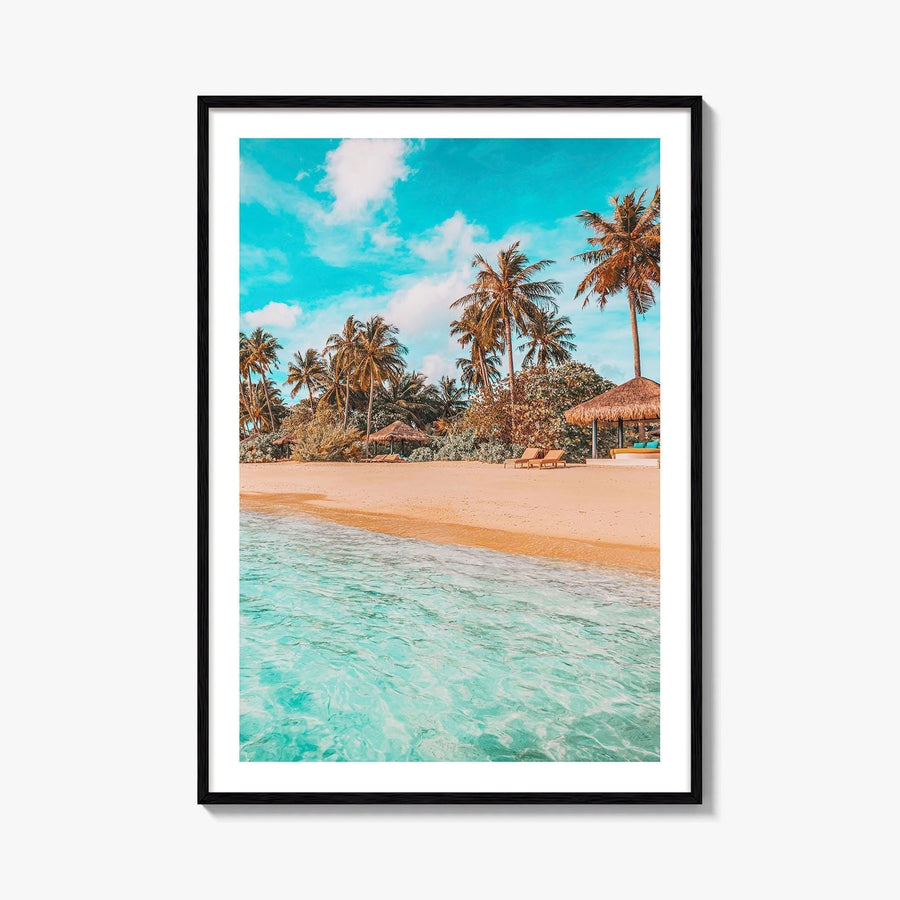 Maldives Fine Art Photo Print, Tropical Island Beach Wall Decor, Indian Ocean Poster