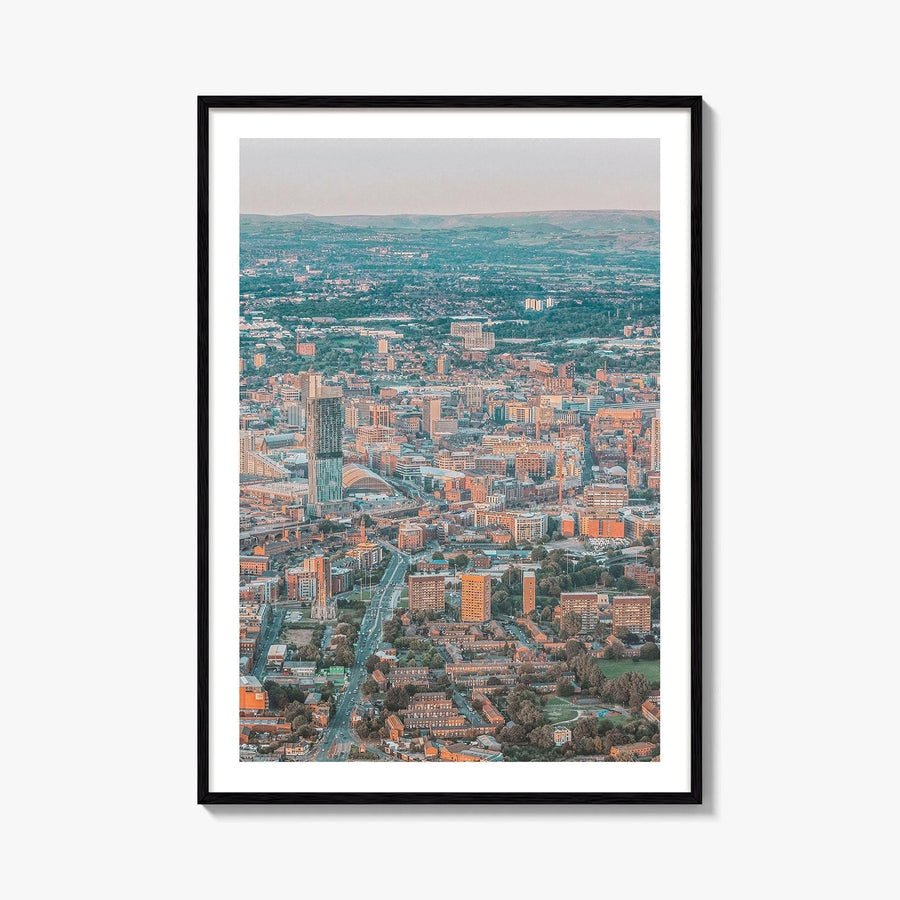 Manchester Skyline Fine Art Photo Print, Beetham Tower, Canal Reflection, England, Wall Decor Poster