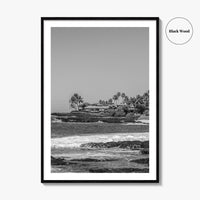 Kailua Kona Black and White Fine Art Photo Print, Alula Beach, Big Island Hawaii