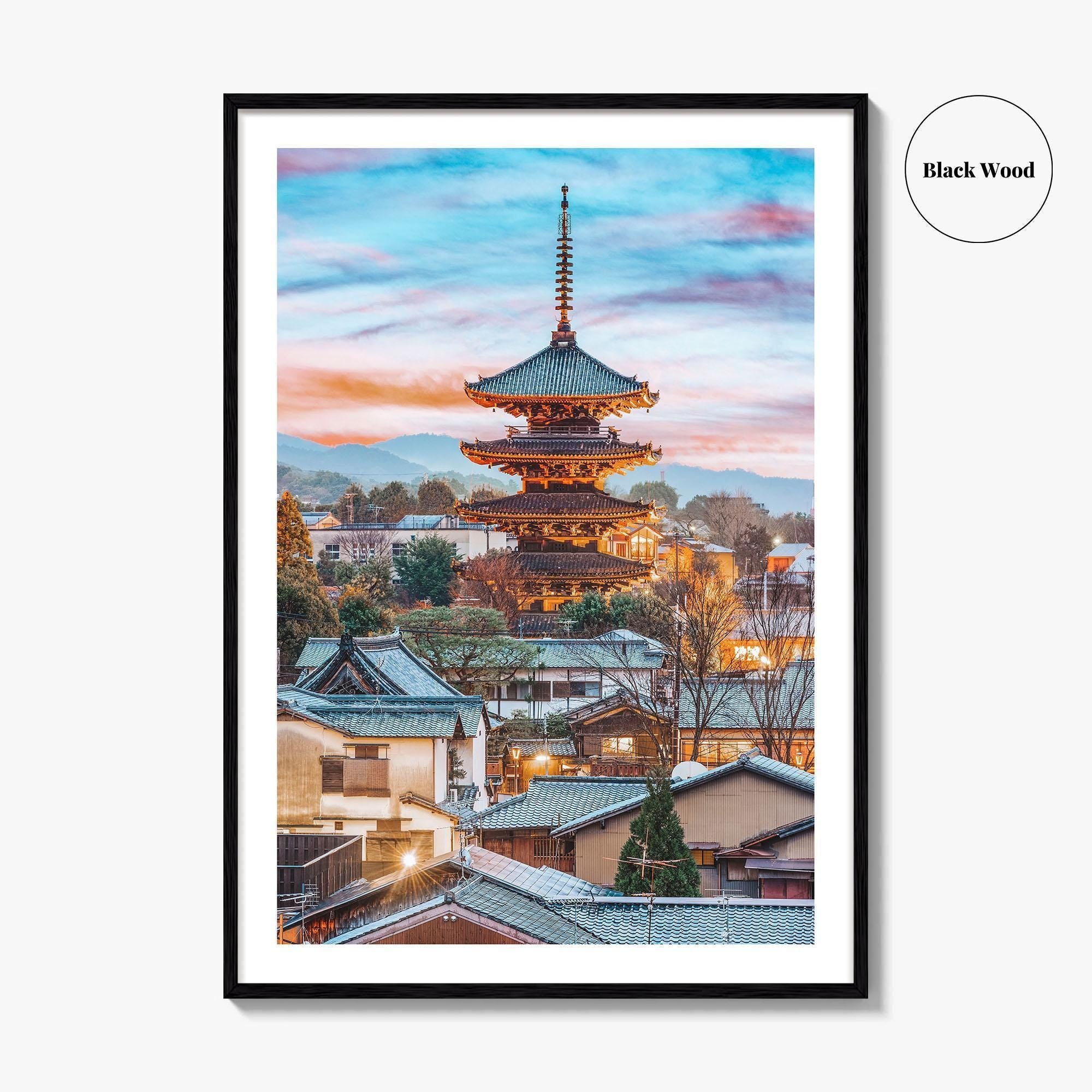 Kyoto Fine Art Photo Print, Higashiyama District, Japan Cityscape Wall Art Poster