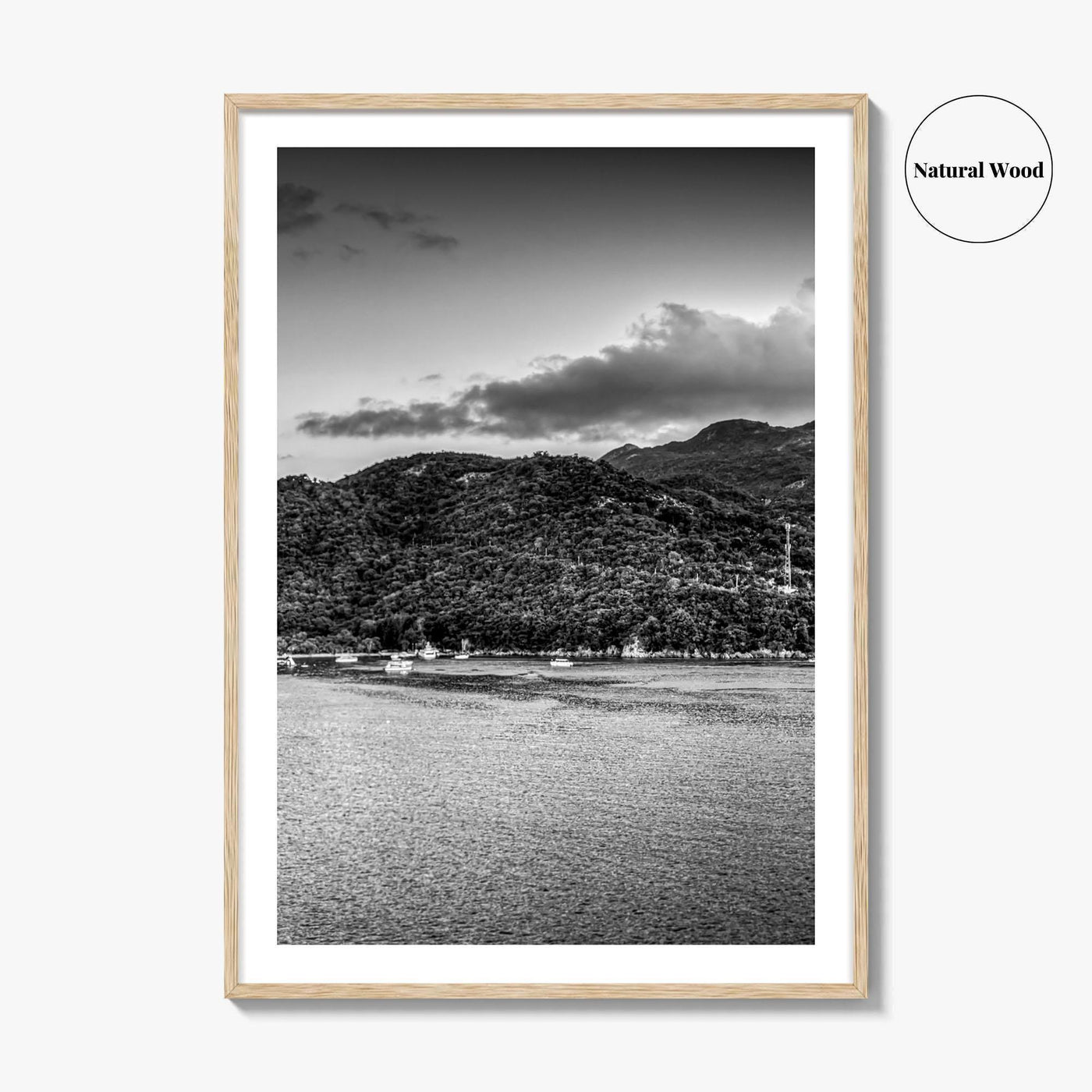 Labadee Black and White Fine Art Photo Print, Haiti Wall Poster, Tropical Port