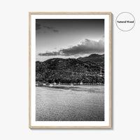 Labadee Black and White Fine Art Photo Print, Haiti Wall Poster, Tropical Port
