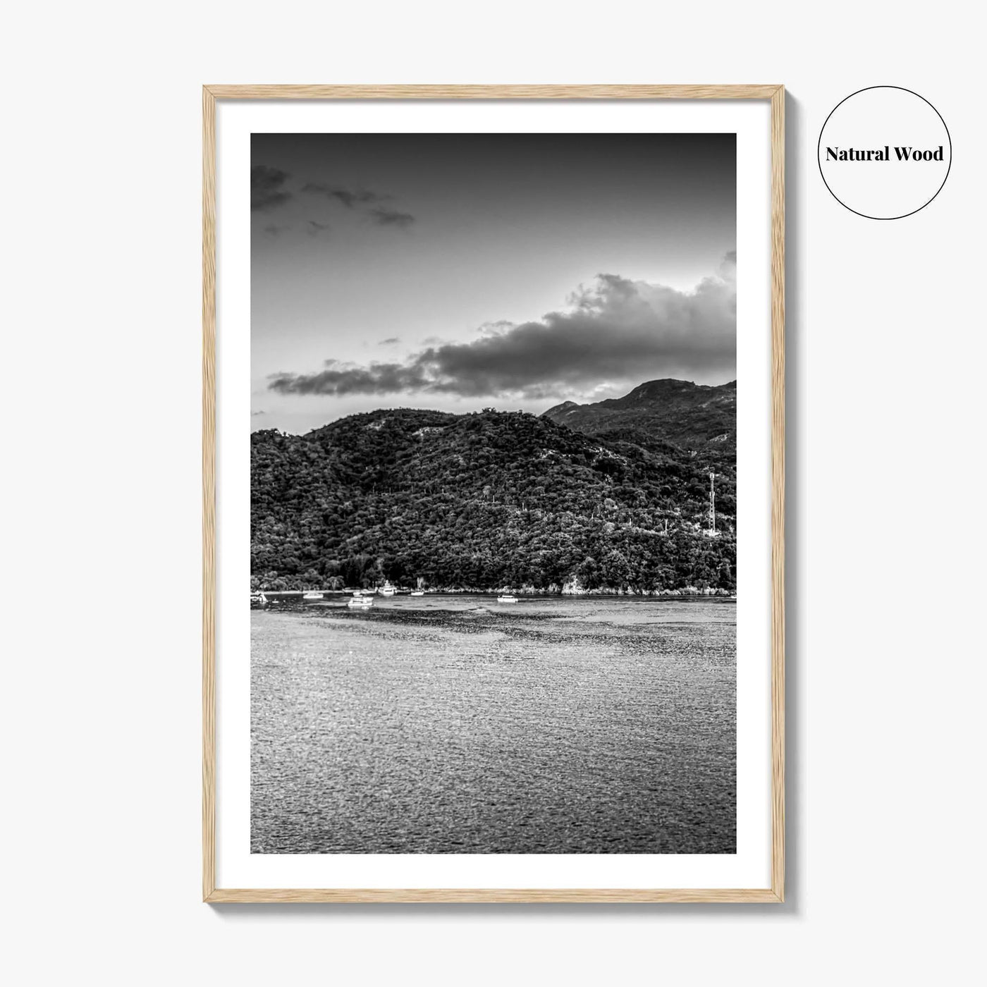Labadee Black and White Fine Art Photo Print, Haiti Wall Poster, Tropical Port