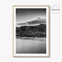 Labadee Black and White Fine Art Photo Print, Haiti Wall Poster, Tropical Port