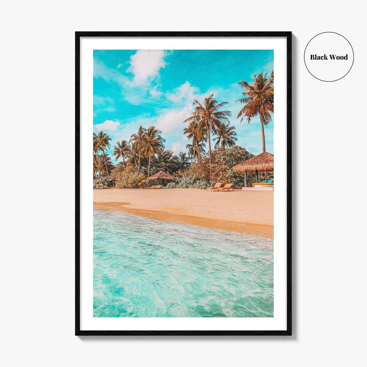 Maldives Fine Art Photo Print, Tropical Island Beach Wall Decor, Indian Ocean Poster