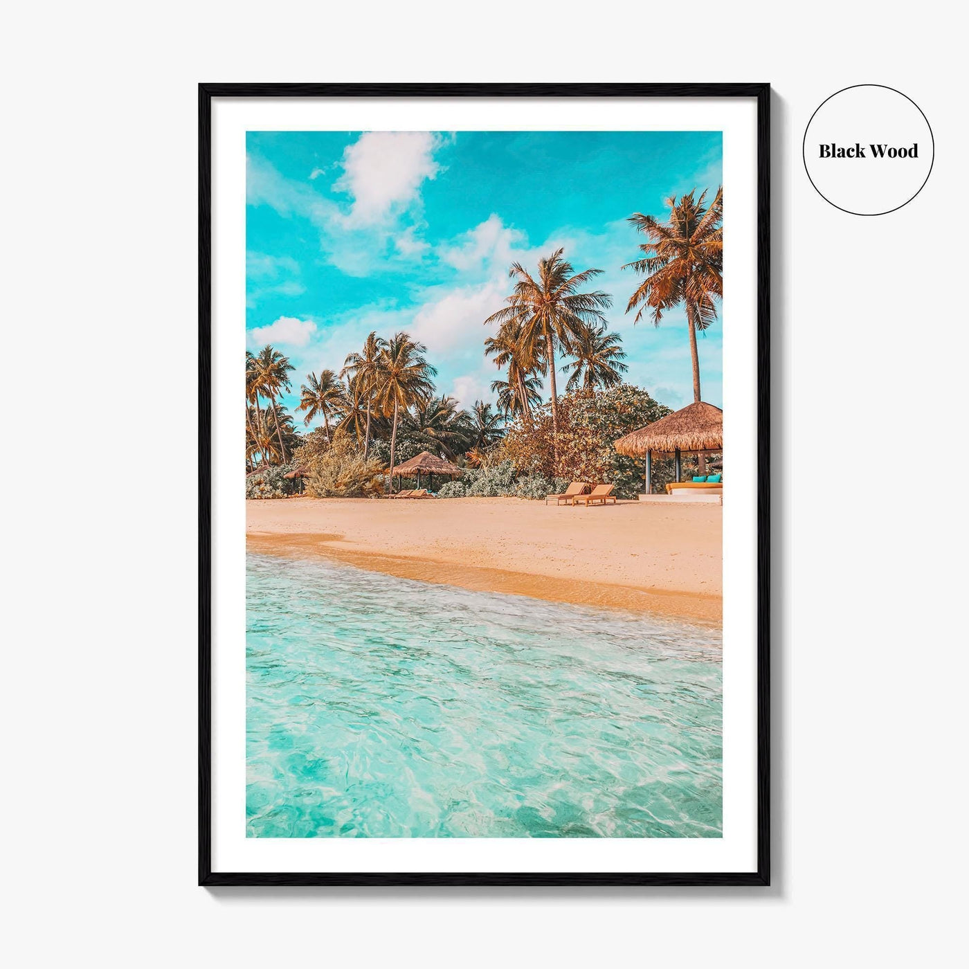 Maldives Fine Art Photo Print, Tropical Island Beach Wall Decor, Indian Ocean Poster