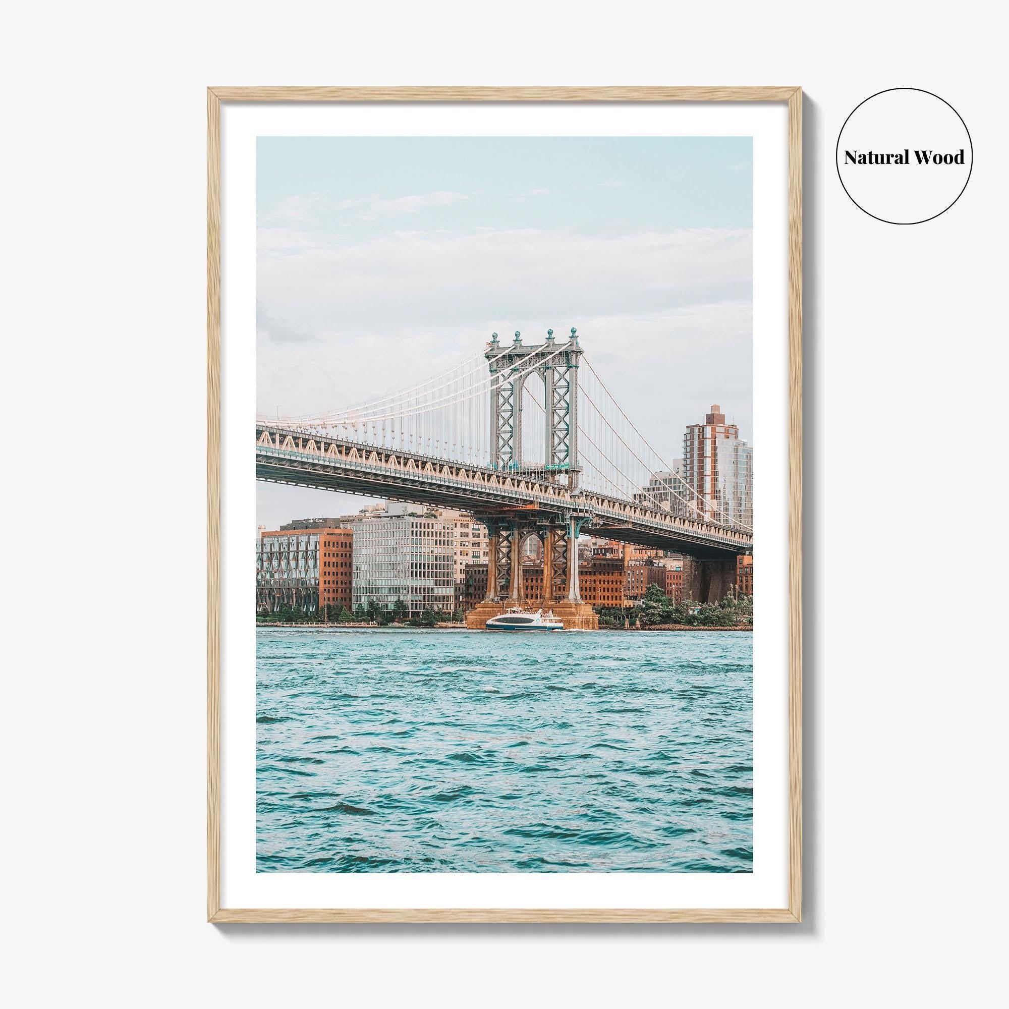 Manhattan Bridge Fine Art Photo Print, New York City NYC, East River Poster