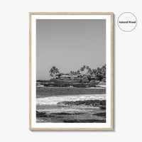 Kailua Kona Black and White Fine Art Photo Print, Alula Beach, Big Island Hawaii
