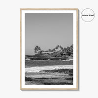 Kailua Kona Black and White Fine Art Photo Print, Alula Beach, Big Island Hawaii