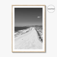 Mission Beach Black and White Fine Art Photo Print, San Diego Poster, California Poster