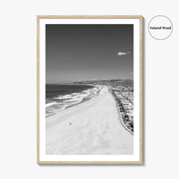Mission Beach Black and White Fine Art Photo Print, San Diego Poster, California Poster