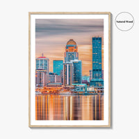 Louisville Skyline Fine Art Photo Print, Wall Poster, Kentucky, USA, Ohio River