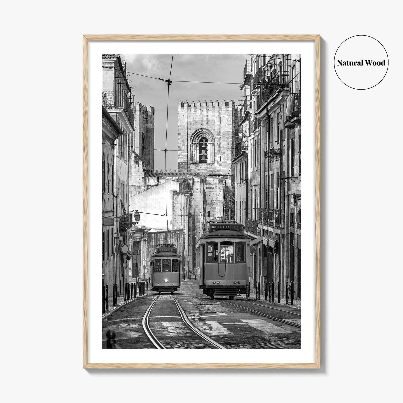 Lisbon Black and White Fine Art Photo Print, Tram 28 Lisboa Portugal Poster