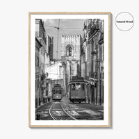Lisbon Black and White Fine Art Photo Print, Tram 28 Lisboa Portugal Poster