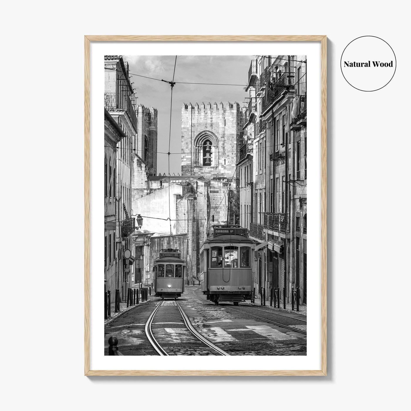 Lisbon Black and White Fine Art Photo Print, Tram 28 Lisboa Portugal Poster