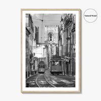 Lisbon Black and White Fine Art Photo Print, Tram 28 Lisboa Portugal Poster