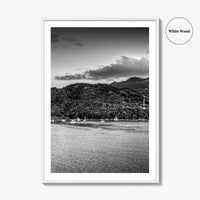 Labadee Black and White Fine Art Photo Print, Haiti Wall Poster, Tropical Port