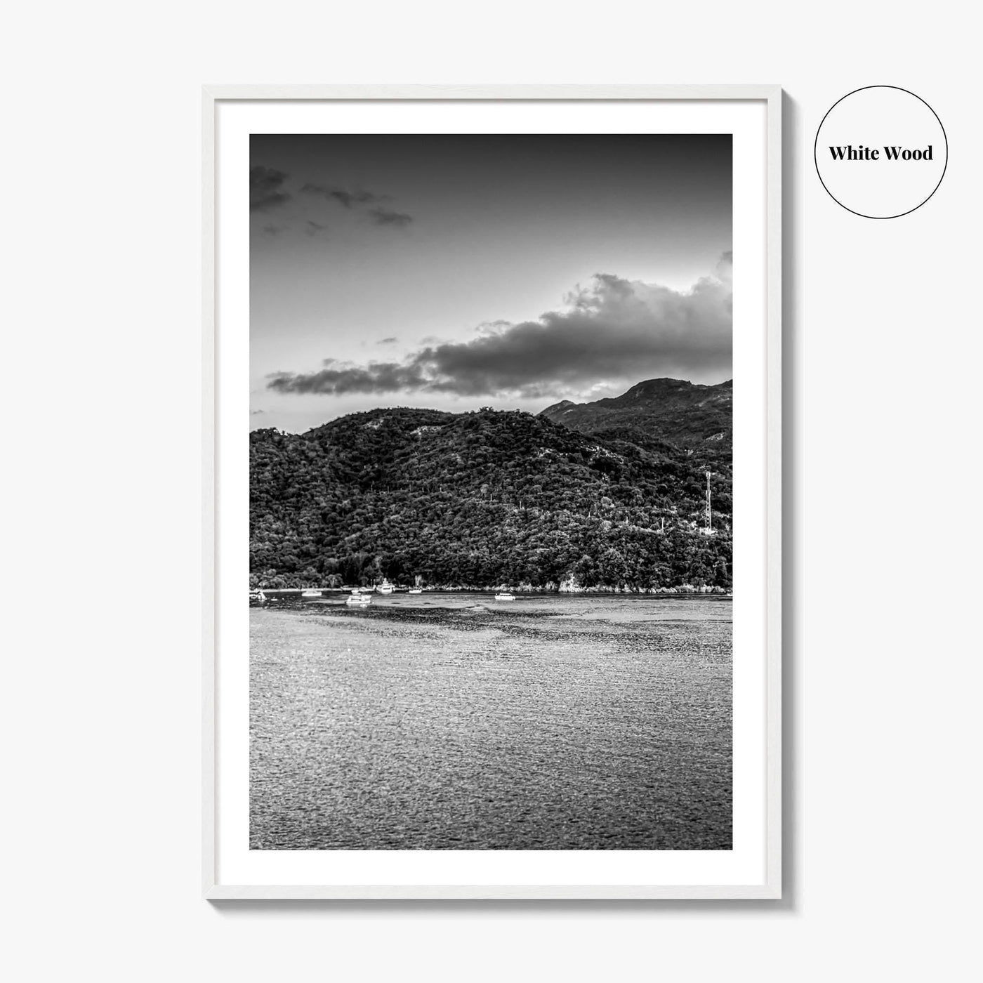 Labadee Black and White Fine Art Photo Print, Haiti Wall Poster, Tropical Port