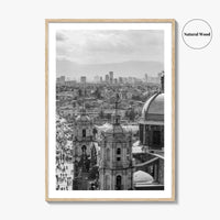 Mexico City Black and White Fine Art Photo Print, Basilica Guadalupe Mexico Poster
