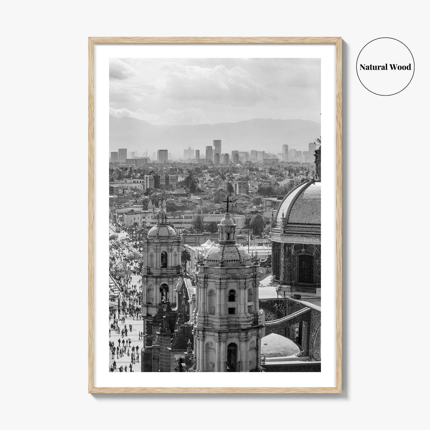 Mexico City Black and White Fine Art Photo Print, Basilica Guadalupe Mexico Poster