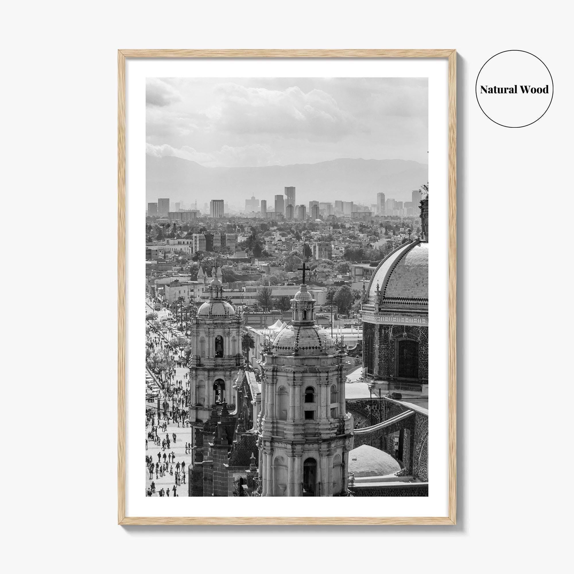 Mexico City Black and White Fine Art Photo Print, Basilica Guadalupe Mexico Poster