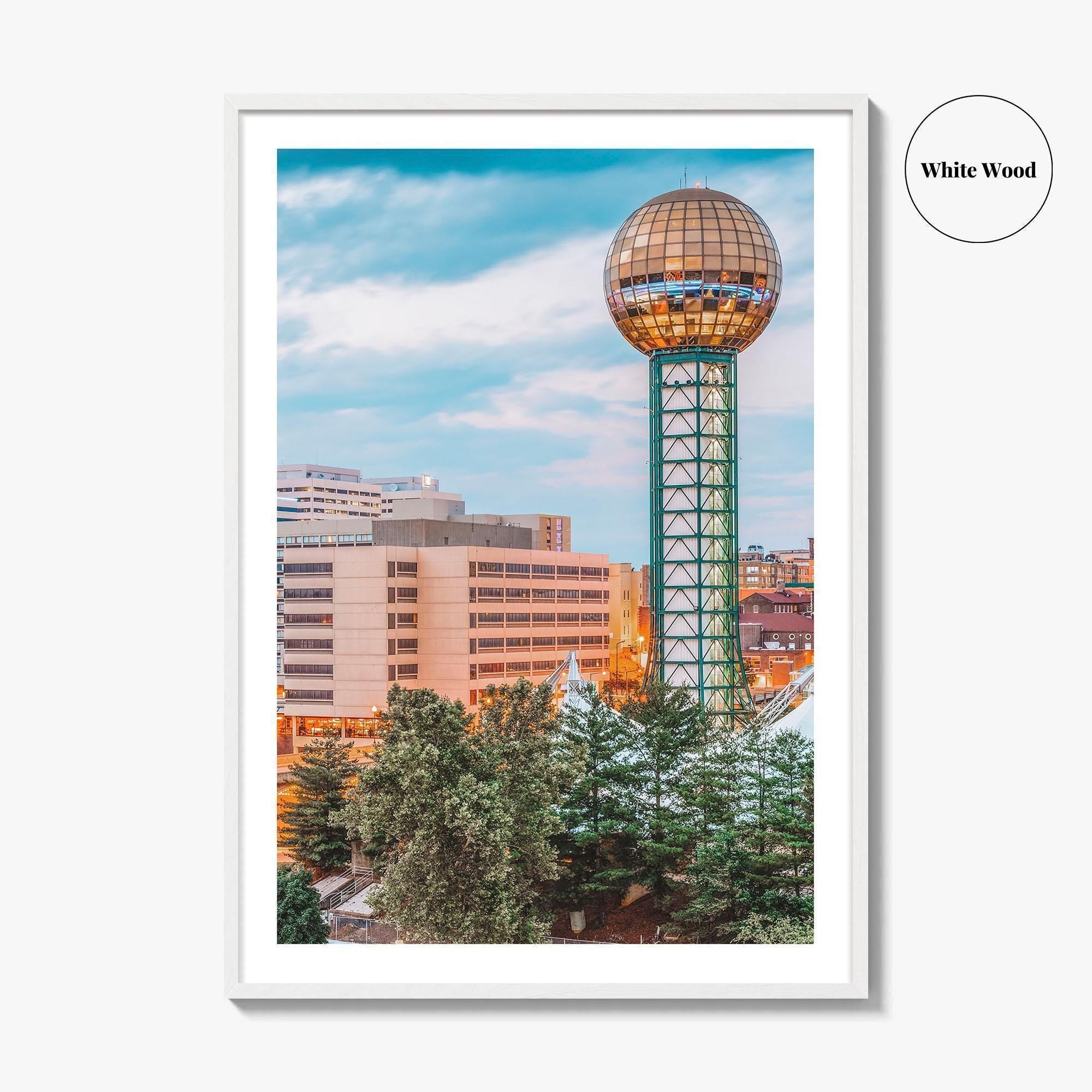 Knoxville Skyline Fine Art Photo Print, Downtown Wall Decor Poster, Tennessee USA