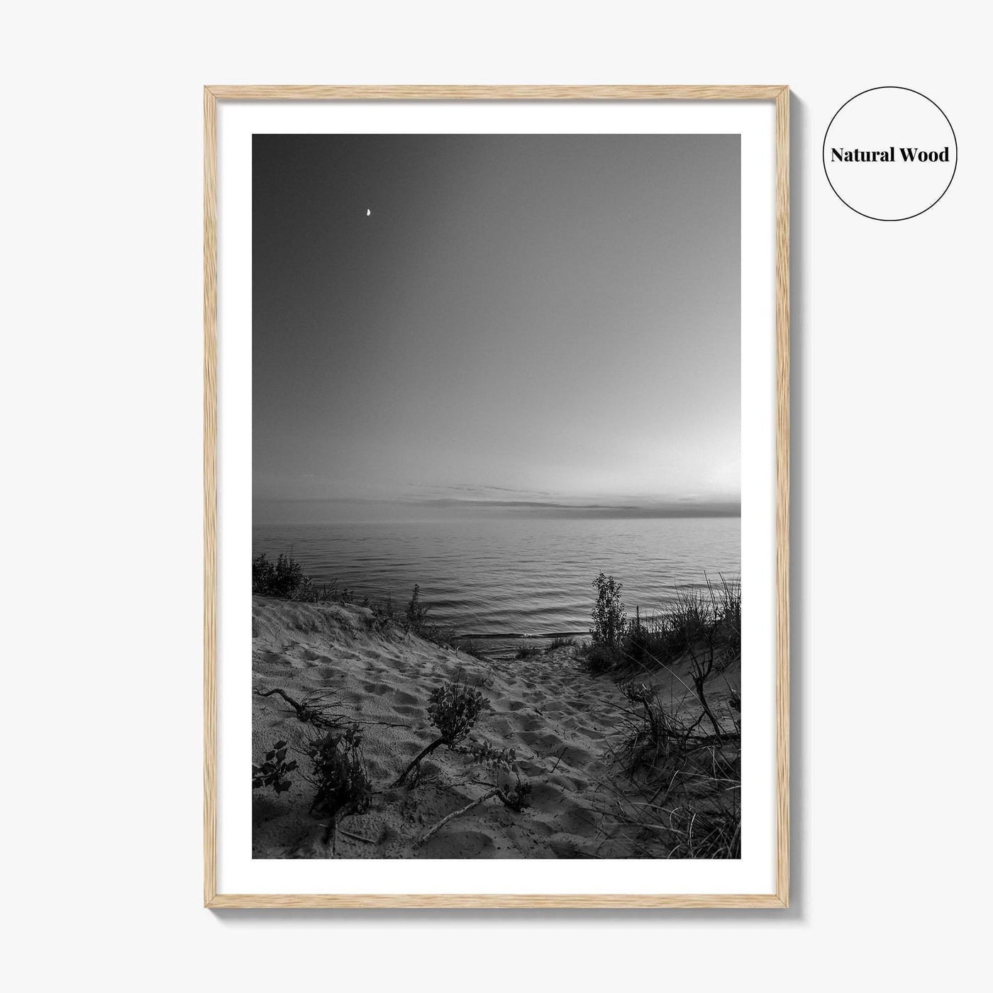 Lake Michigan Black and White Fine Art Photo Print, Great Lakes Poster