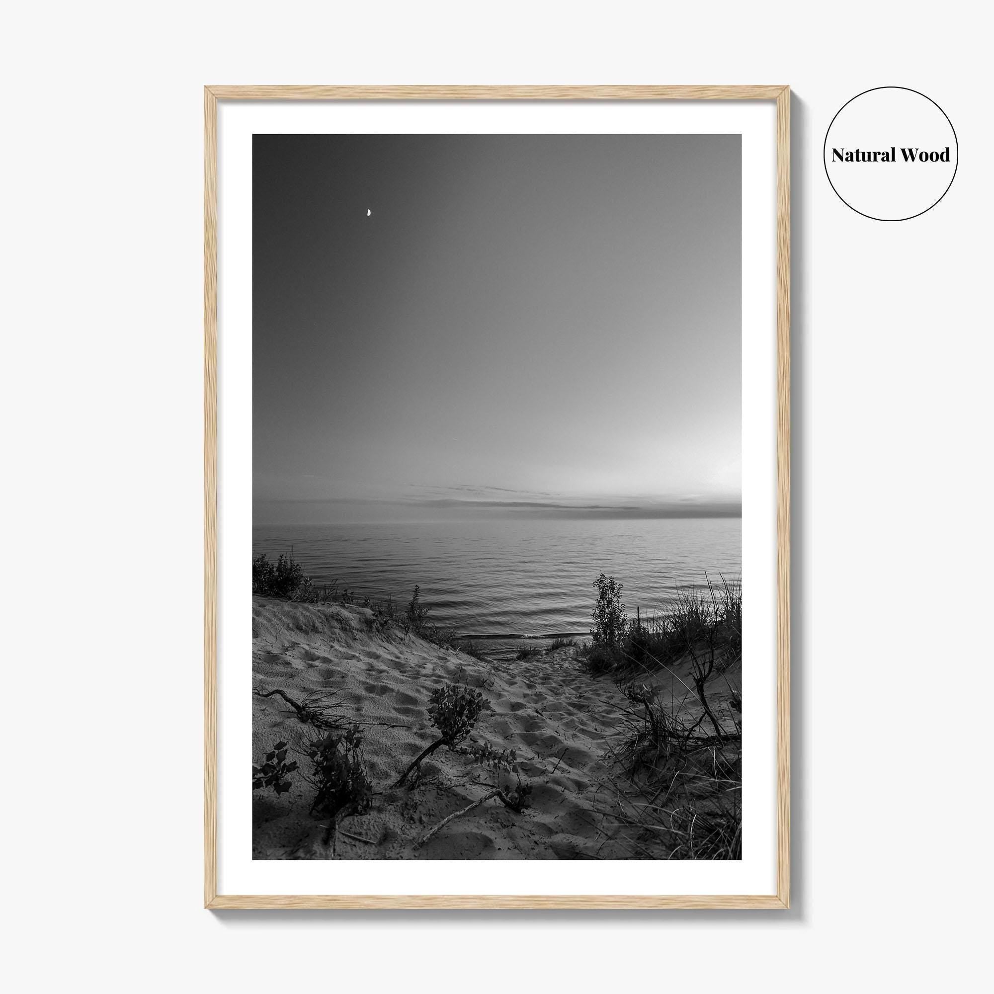 Lake Michigan Black and White Fine Art Photo Print, Great Lakes Poster