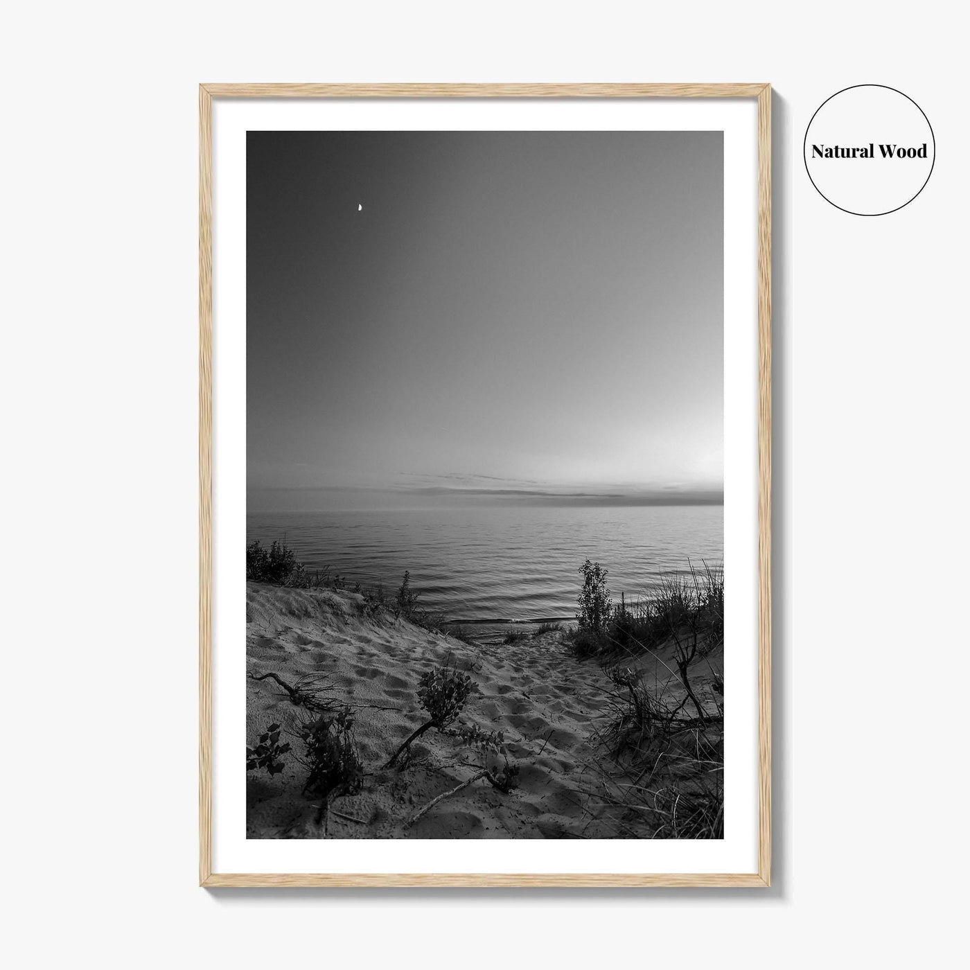 Lake Michigan Black and White Fine Art Photo Print, Great Lakes Poster