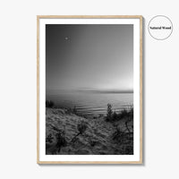 Lake Michigan Black and White Fine Art Photo Print, Great Lakes Poster