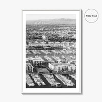 Marina del Rey Black and White Fine Art Photo Print, Los Angeles Poster