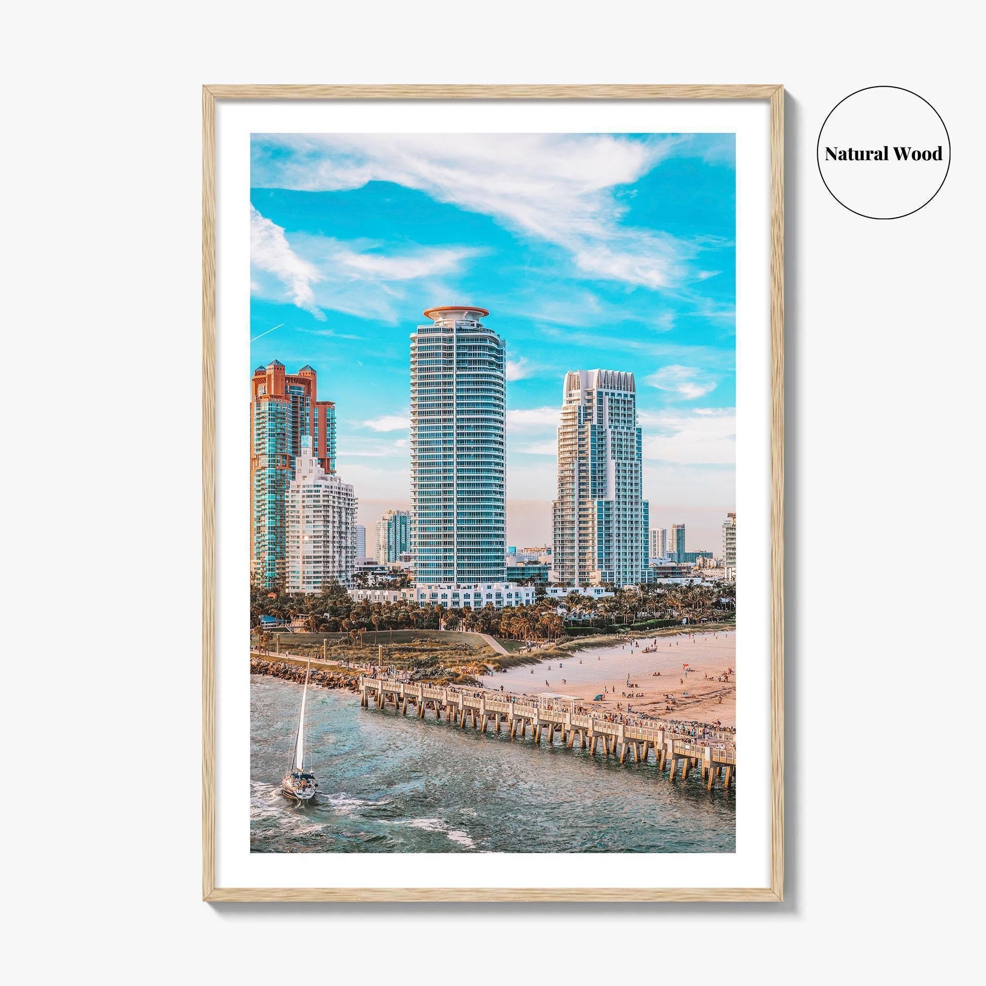 Miami Beach Fine Art Photo Print, South Pointe Park, Florida, Wall Decor Poster