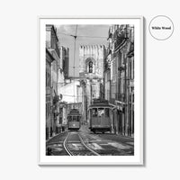 Lisbon Black and White Fine Art Photo Print, Tram 28 Lisboa Portugal Poster