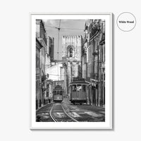 Lisbon Black and White Fine Art Photo Print, Tram 28 Lisboa Portugal Poster