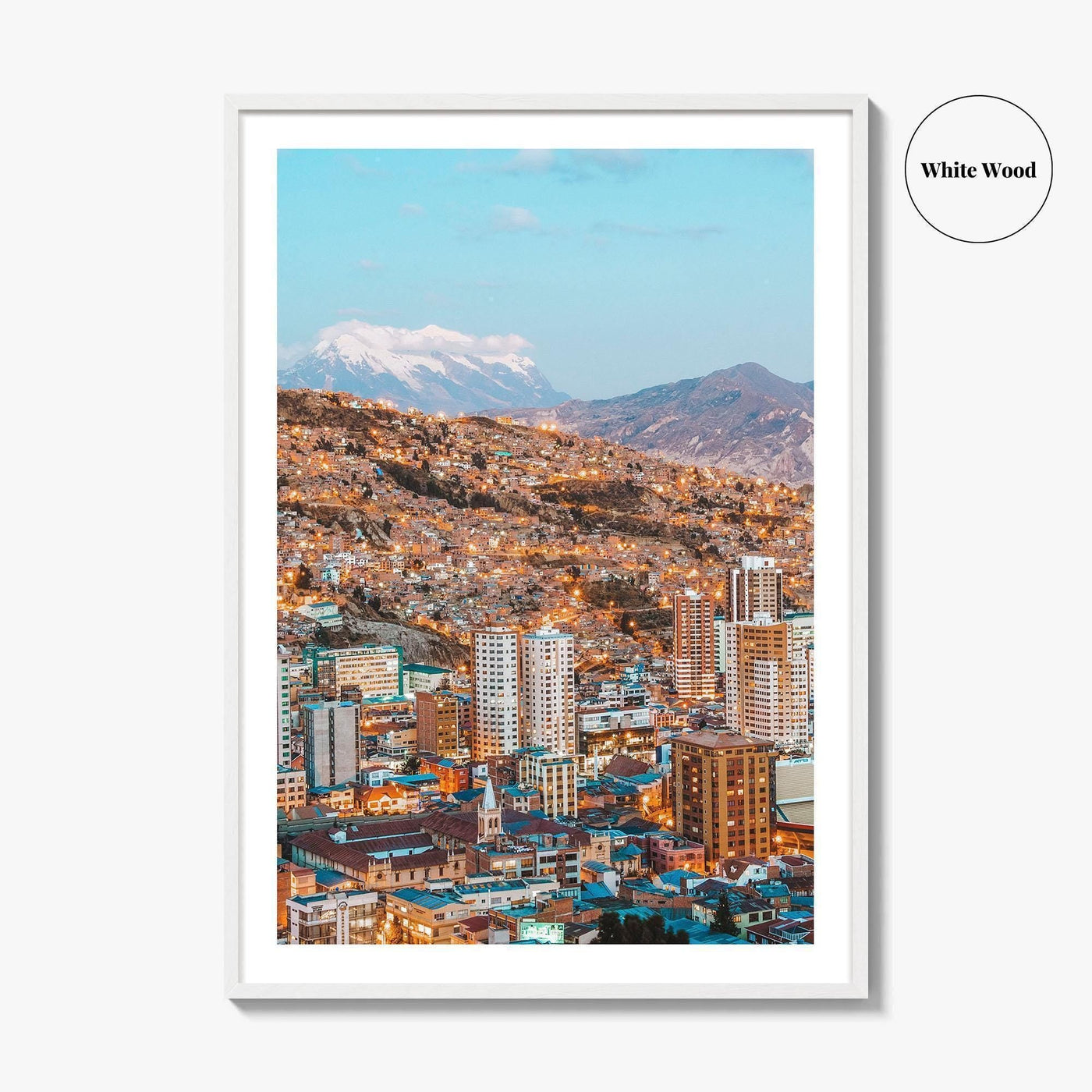 La Paz Skyline Fine Art Photo Print, Bolivia Poster