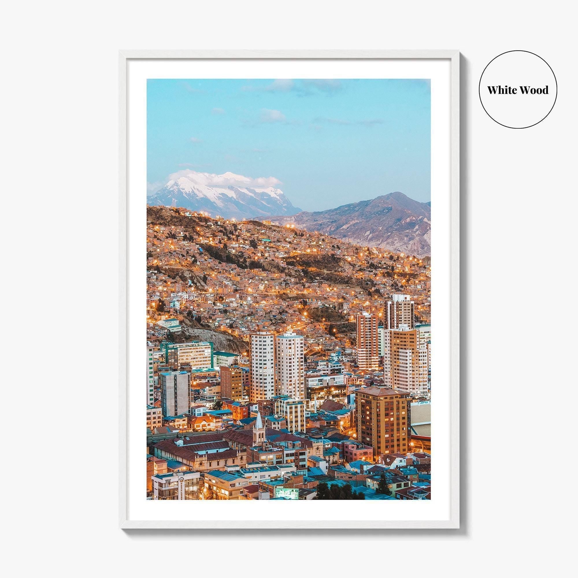 La Paz Skyline Fine Art Photo Print, Bolivia Poster