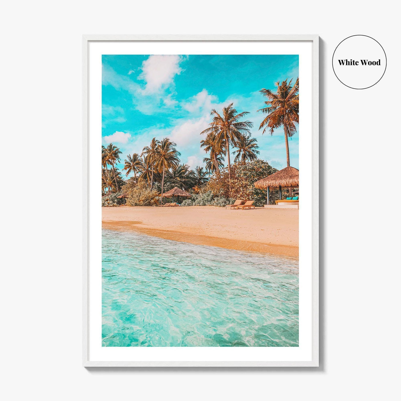 Maldives Fine Art Photo Print, Tropical Island Beach Wall Decor, Indian Ocean Poster