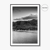 Labadee Black and White Fine Art Photo Print, Haiti Wall Poster, Tropical Port