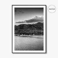 Labadee Black and White Fine Art Photo Print, Haiti Wall Poster, Tropical Port